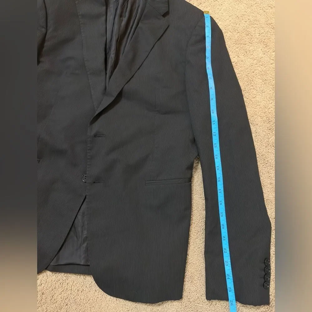 Armani Collezioni Black Pinstripe Blazer